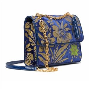Tory Burch Fleming Shoulder Cosmic Floral Velvet